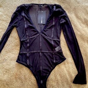 Black sheer bodysuit